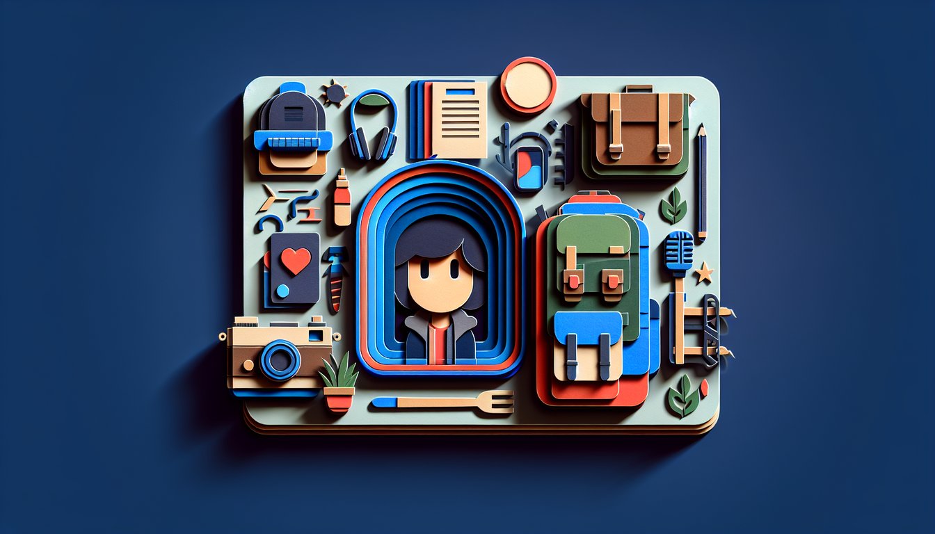 Paper art illustration for Disney Channel character quiz on a dark blue background