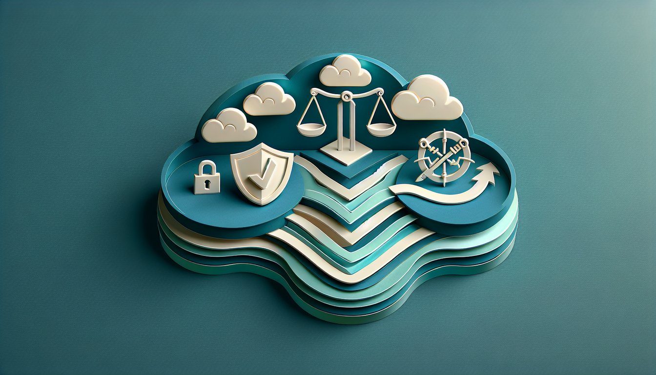 Paper art shield padlock documents symbolize confidentiality integrity availability cybersecurity quiz on teal background