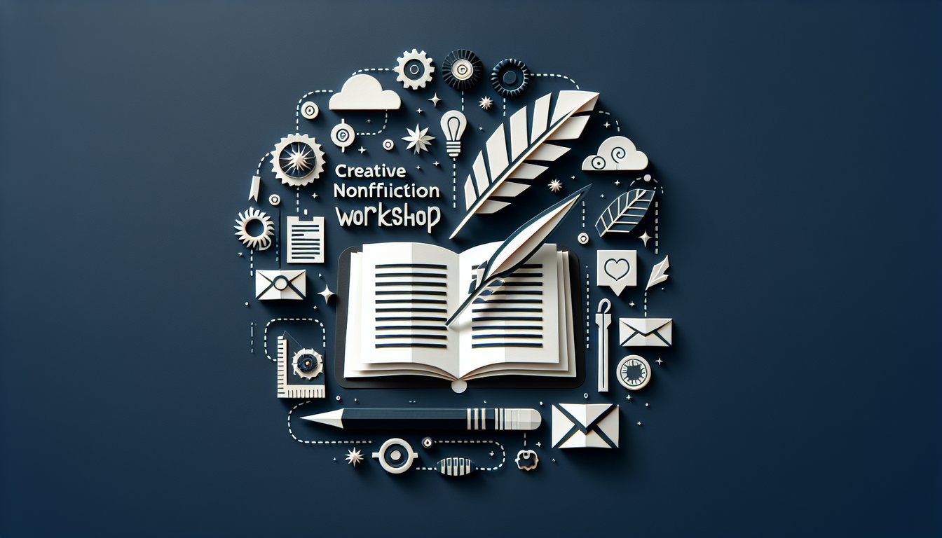 3D voxel art showcasing the Creative Nonfiction Workshop course