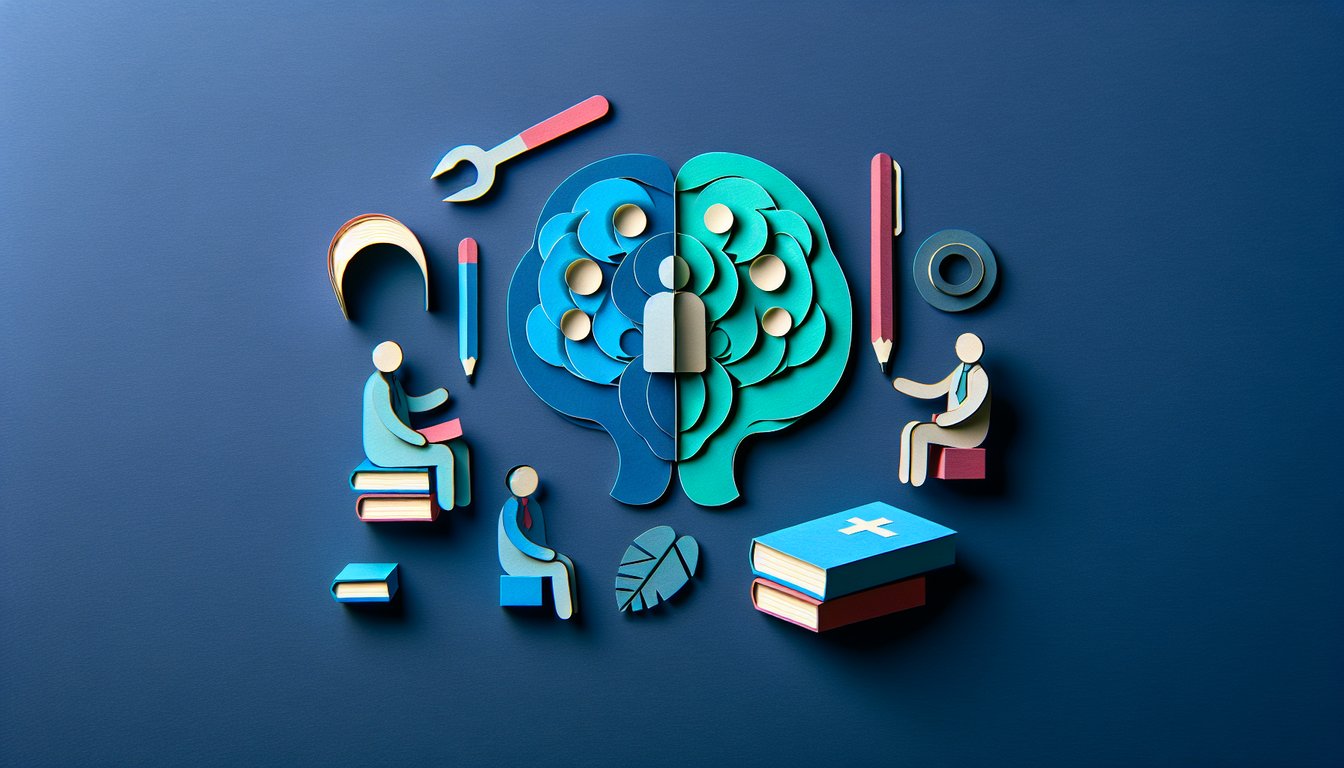3D voxel art illustrating the Psychiatry Clerkship course