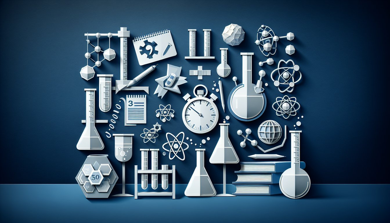 Colorful paper art promoting Selection Showdown, a trivia challenge for high school science students.