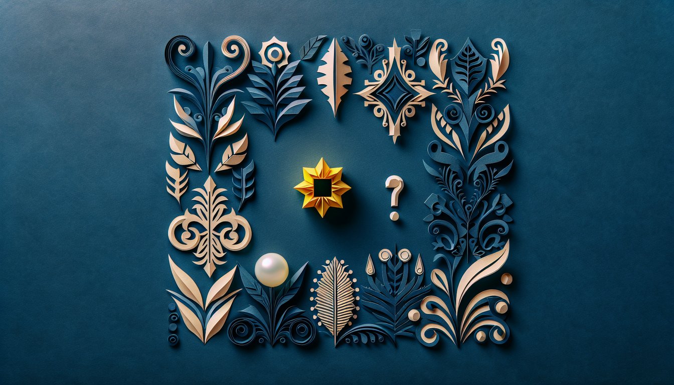 Paper art promoting The Odd Level Out trivia quiz for middle school math students