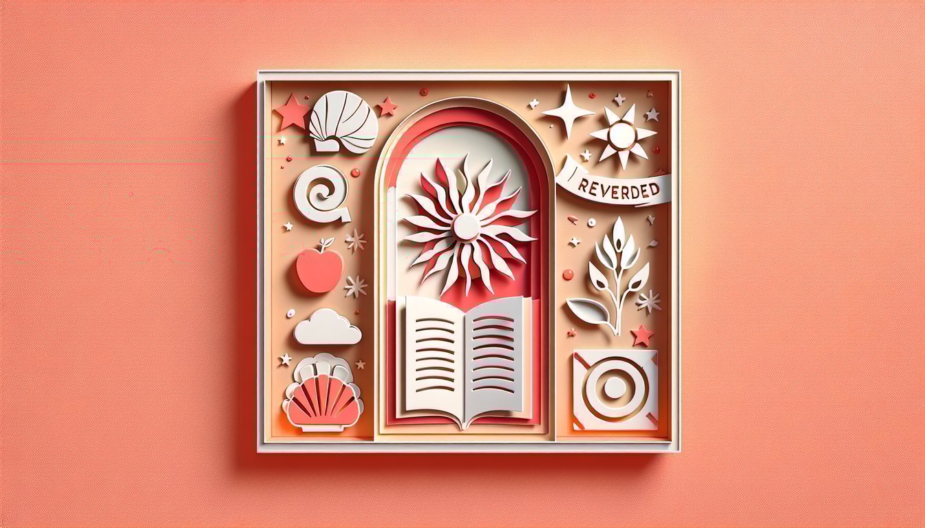 Paper art illustration for Am I Shy personality quiz on a coral background