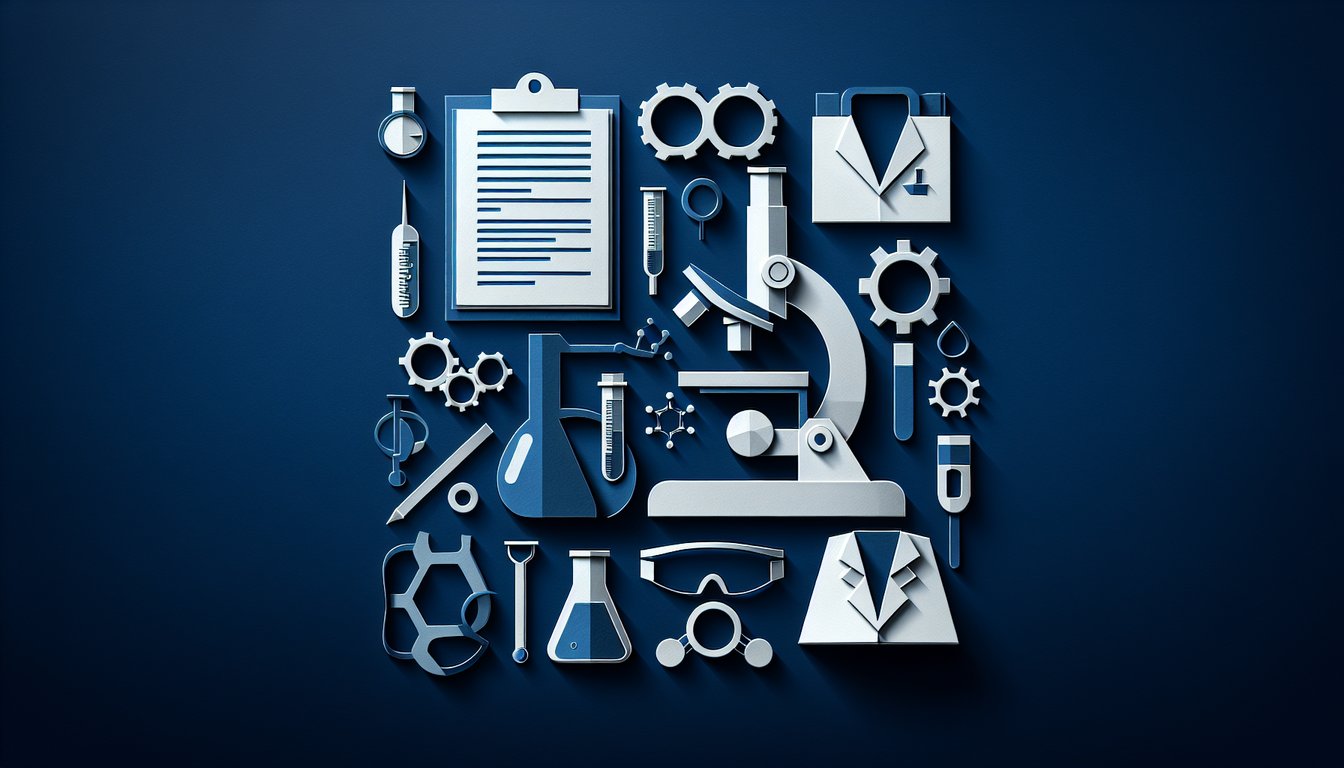 3D voxel art showcasing Advanced Professional Development for Chemists course materials and modules.