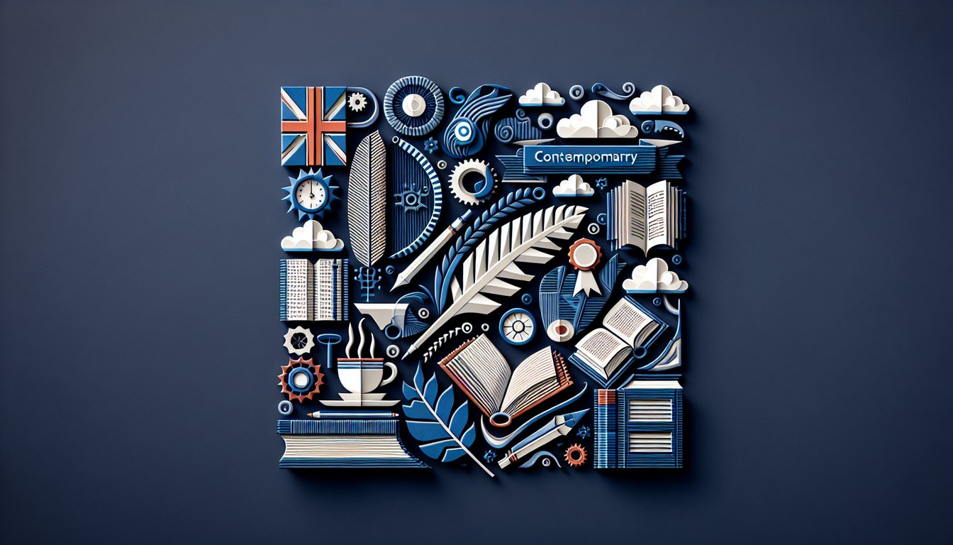 3D voxel art representing the Contemporary British and Irish Literature course