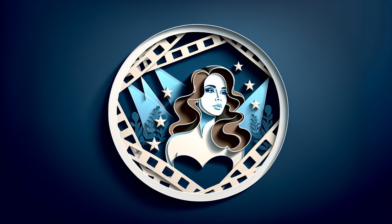 Paper art illustration featuring Emily Blunt and trivia quiz prompt on dark blue background