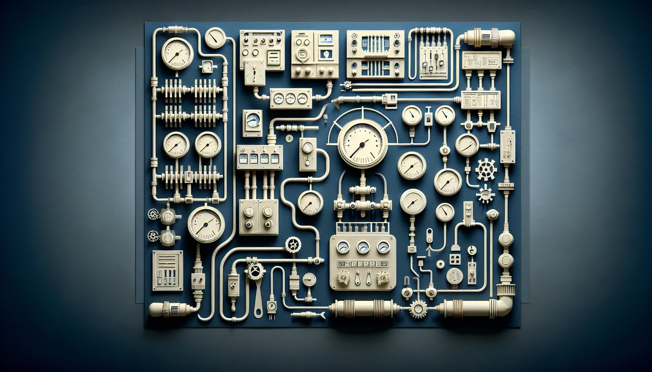 3D voxel art showcasing various elements from the Industrial Control Systems course