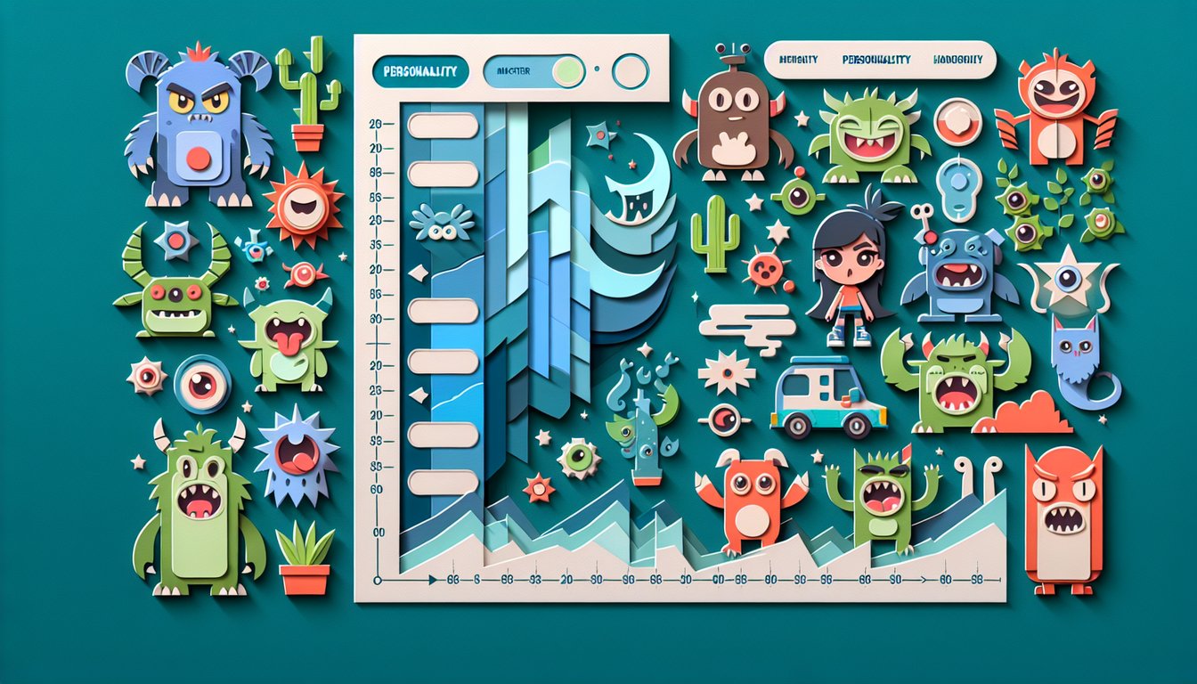 Paper art illustration for Pokemon Starter Quiz with Kanto starters on a teal background