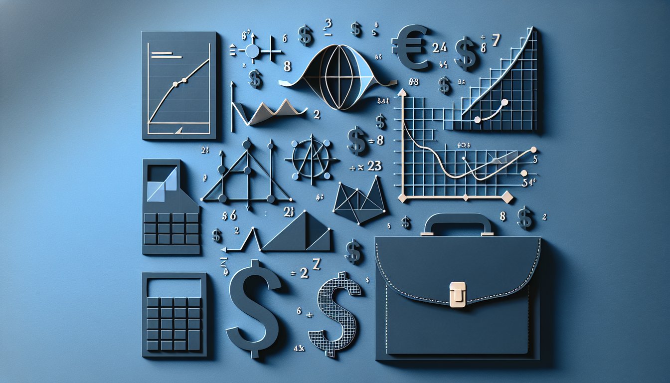 3D voxel art representing Calculus for Business I course material