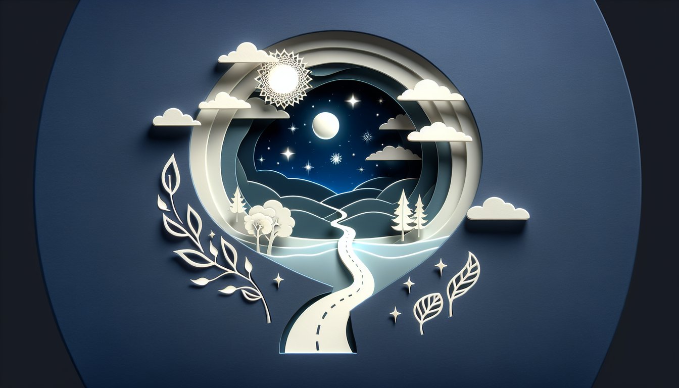 Paper art illustration for How to Find Your Orisha quiz on a dark blue background