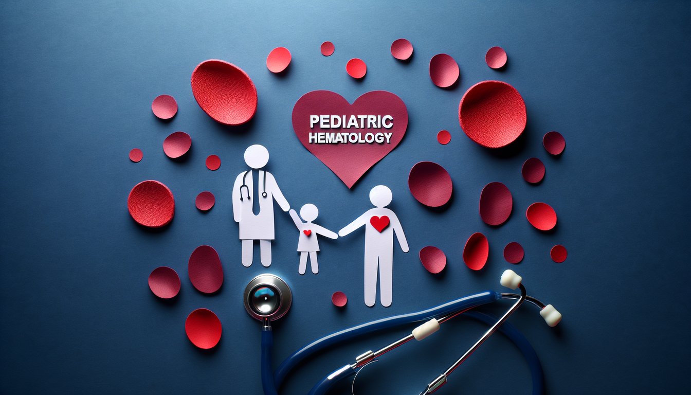 3D voxel art showcasing the study and treatment of Pediatric Hematology.