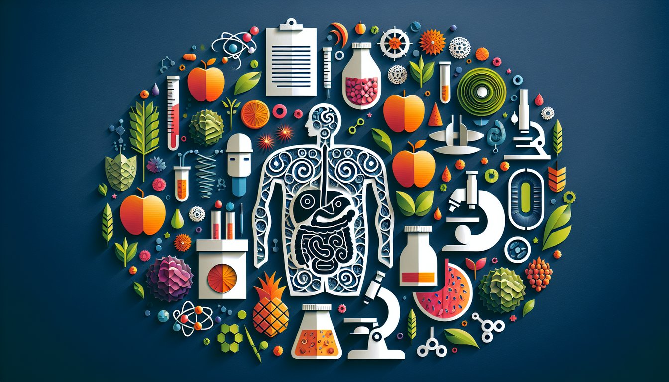 3D voxel art depicting Advanced Topics in Food Science and Human Nutrition course