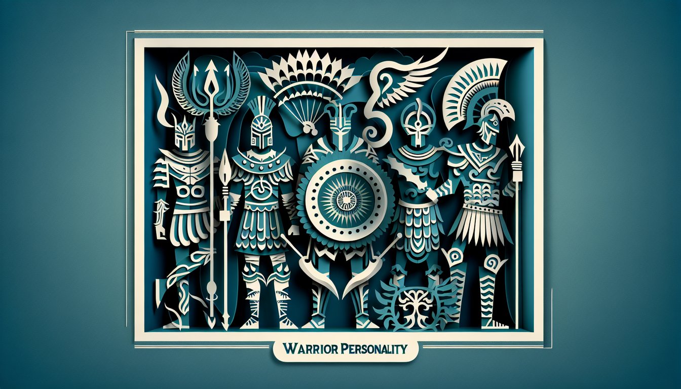 Paper art illustration for Demon Slayer personality quiz on teal background