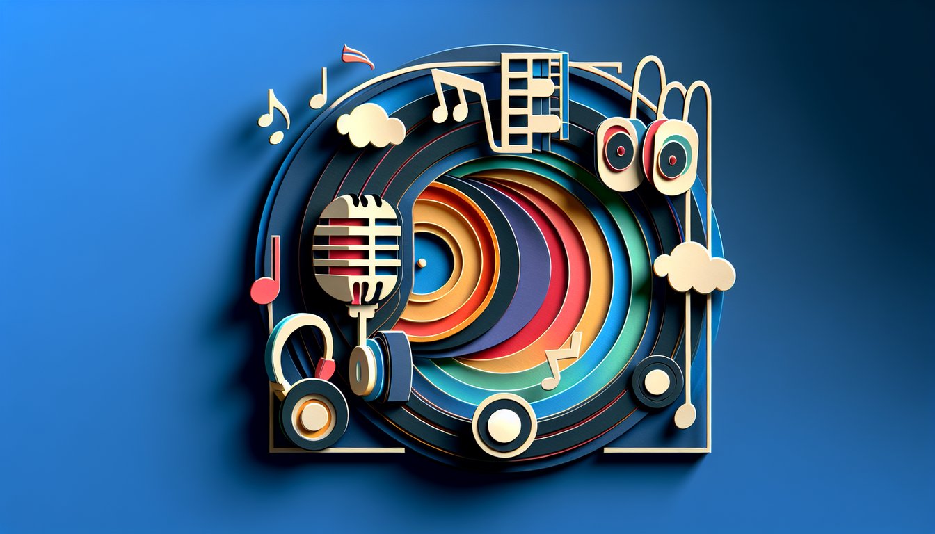 Paper art illustration for Kendrick Lamar quiz testing rap knowledge on dark blue background