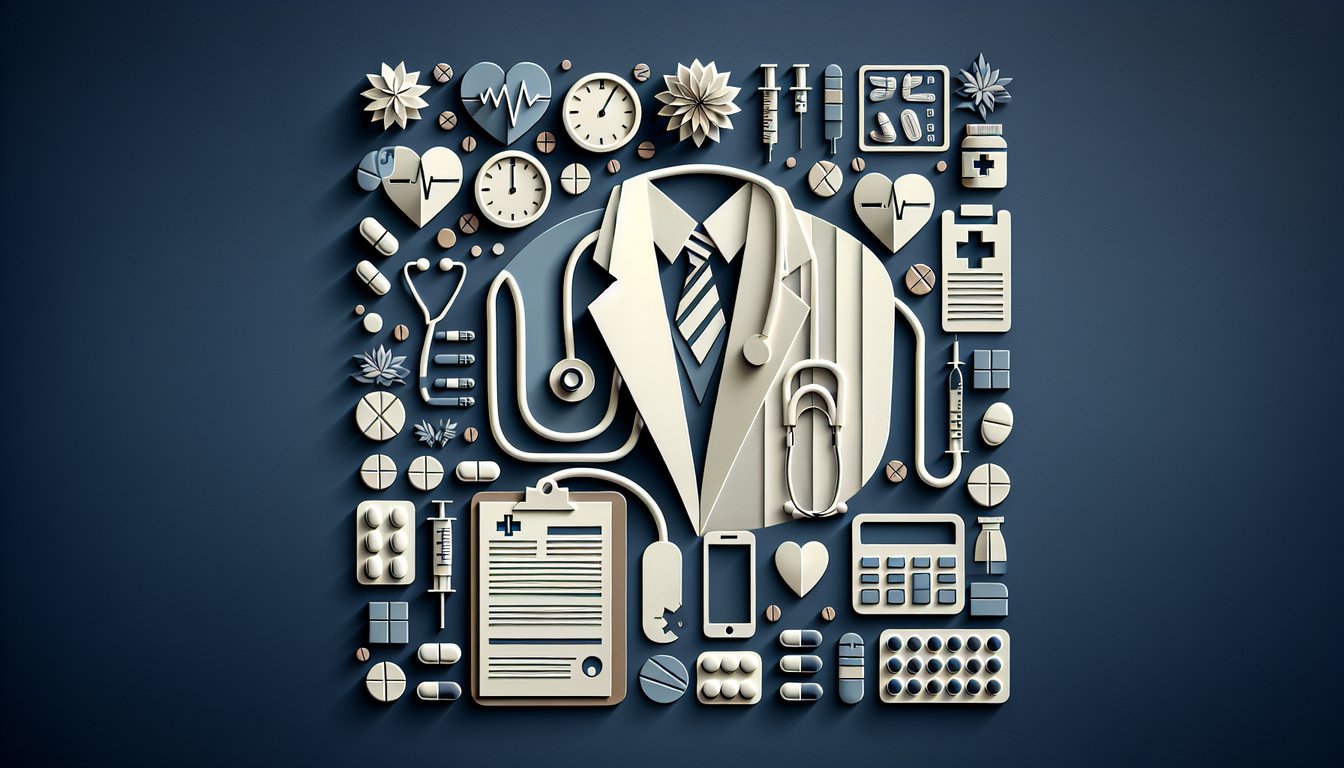 Paper art illustration for House MD quiz on dark blue background testing medical drama knowledge.