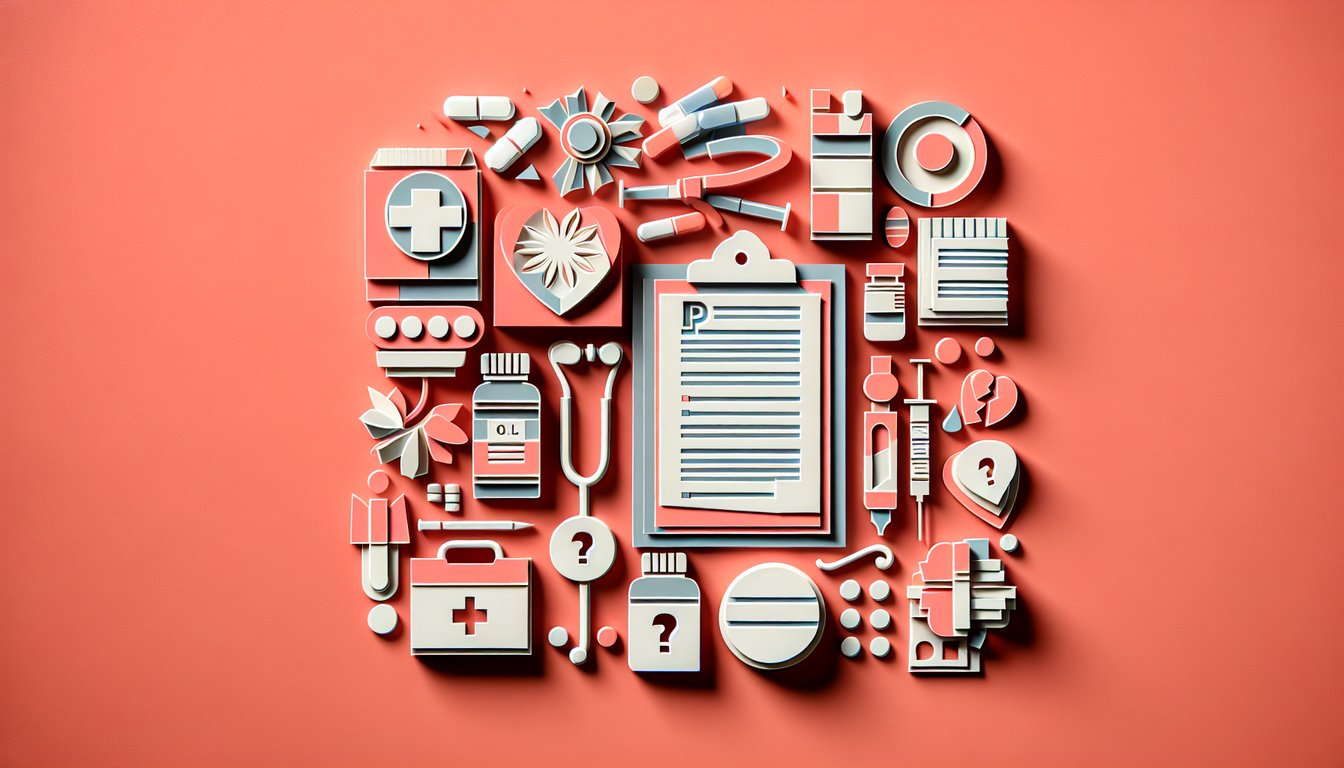 Paper art illustration for a free psychiatric nursing quiz on a coral background