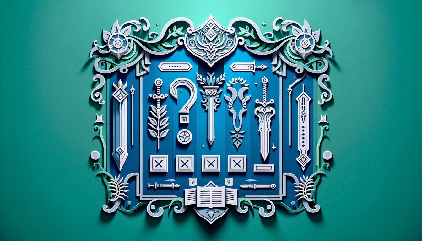 Paper art illustration for FFXIV job quiz on a teal background, inviting users to find their perfect Final Fantasy class.
