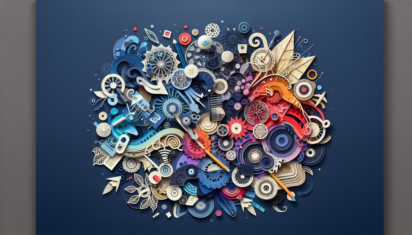 3D voxel art showcasing the course Exploring Arts and Creativity