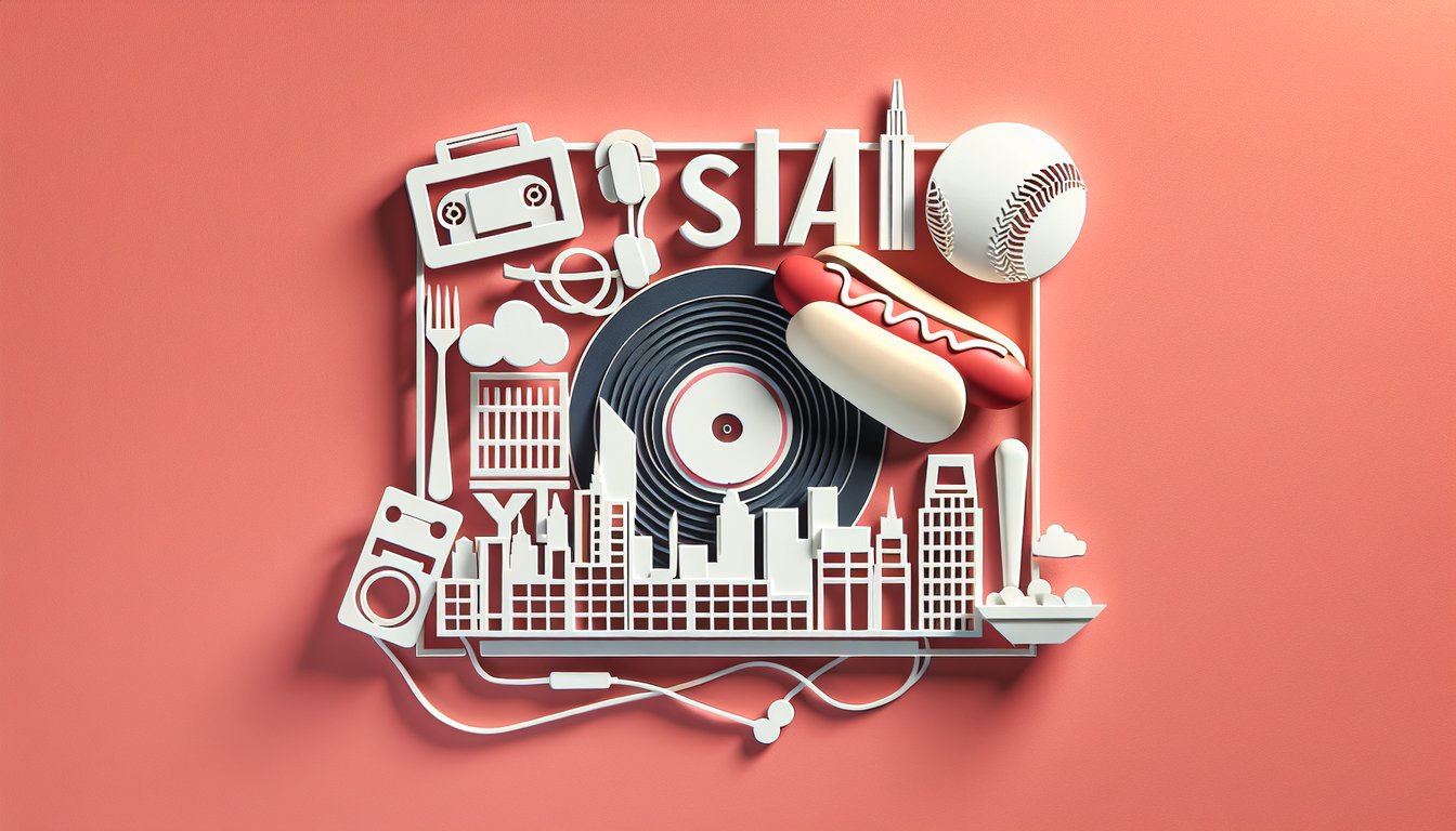 Paper art illustration for American slang quiz on a coral background