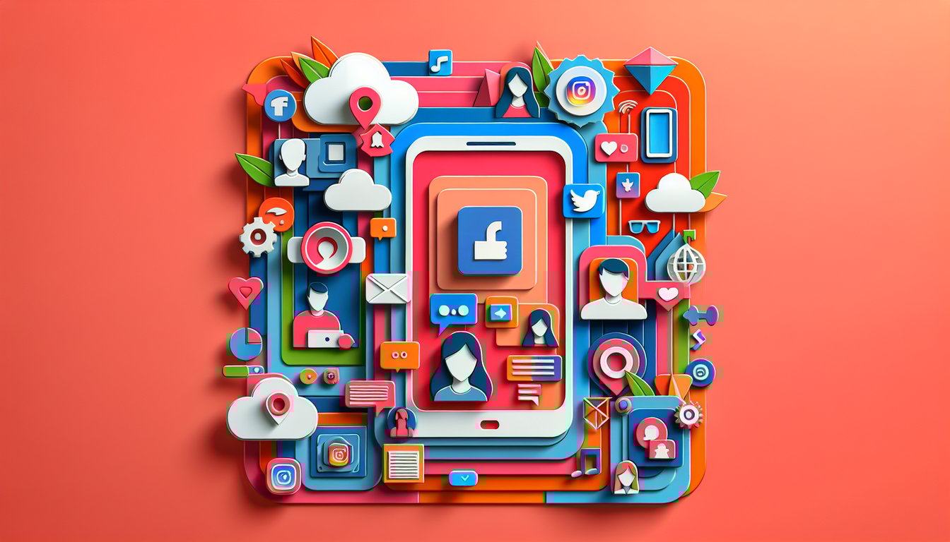 Paper art coral background with layered shapes and text inviting users to take a free Snapchat quiz to discover your style