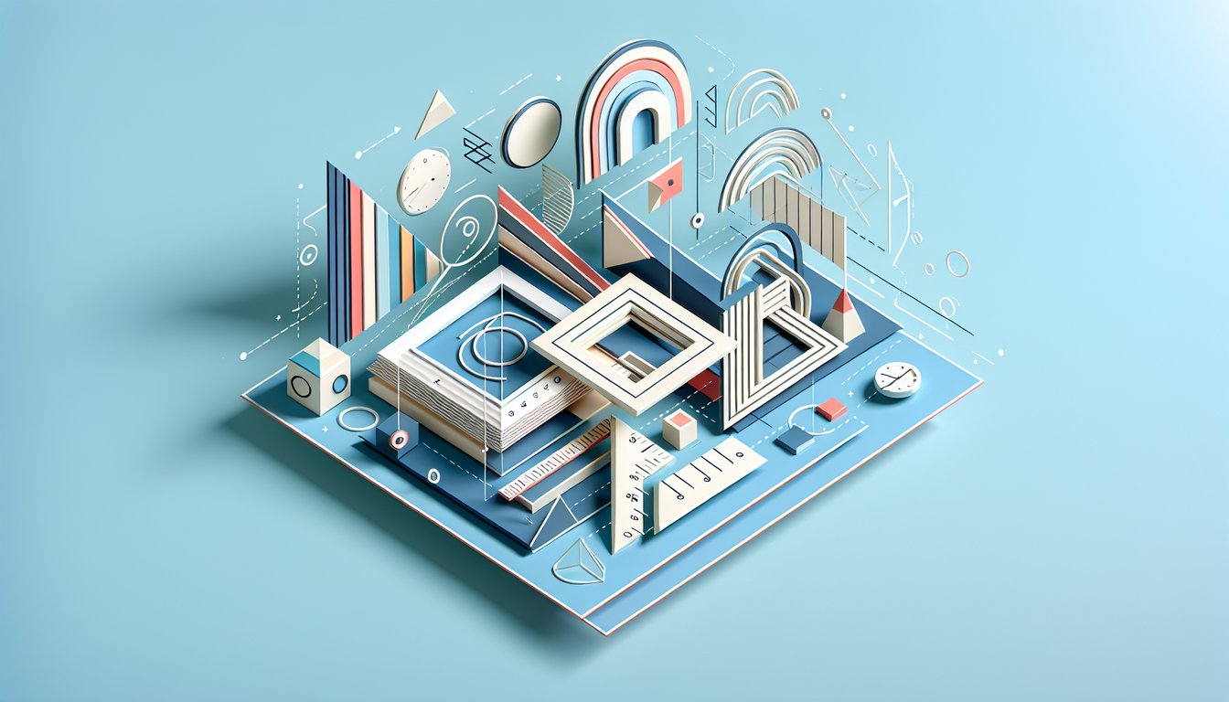 Paper art illustration intersecting lines angles protractor pencil promoting free lines angles quiz on sky blue background
