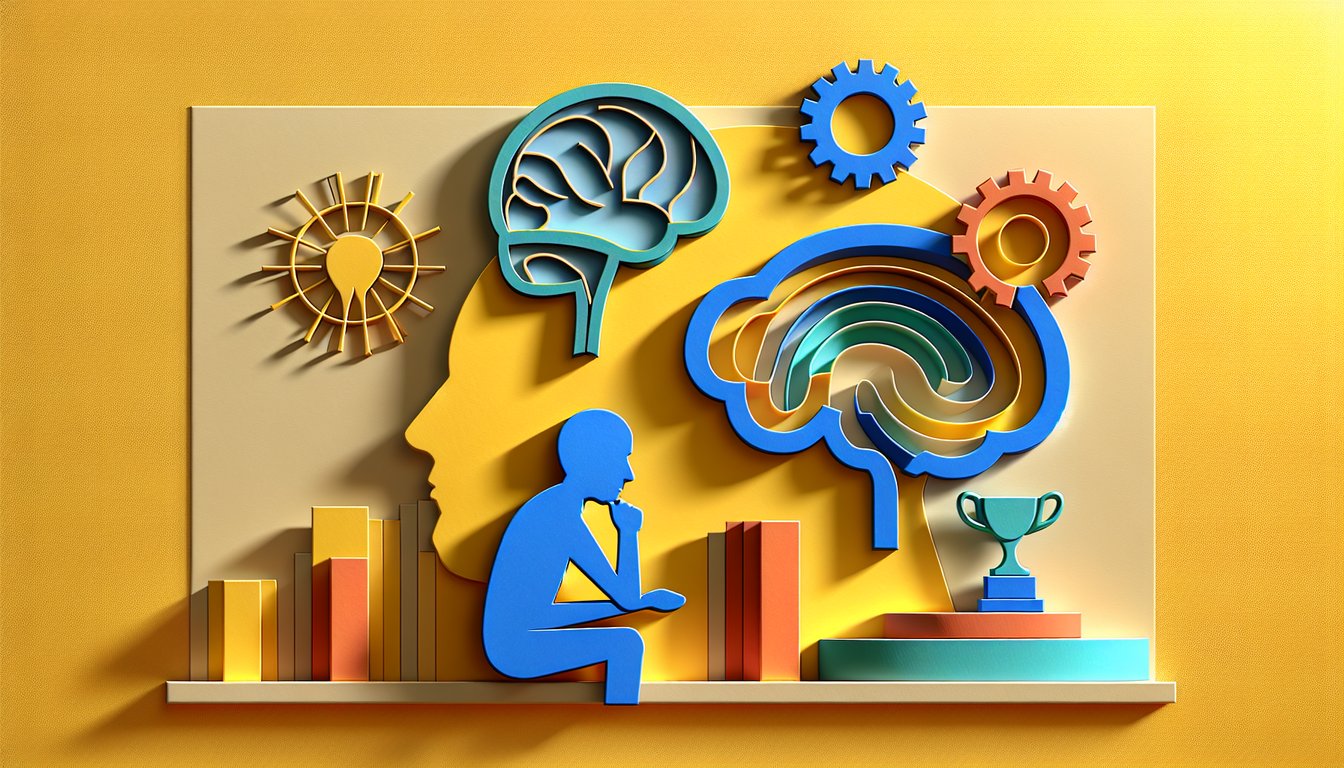 Illustration for Applied Behavior Analysis quiz with practice questions on a golden yellow background