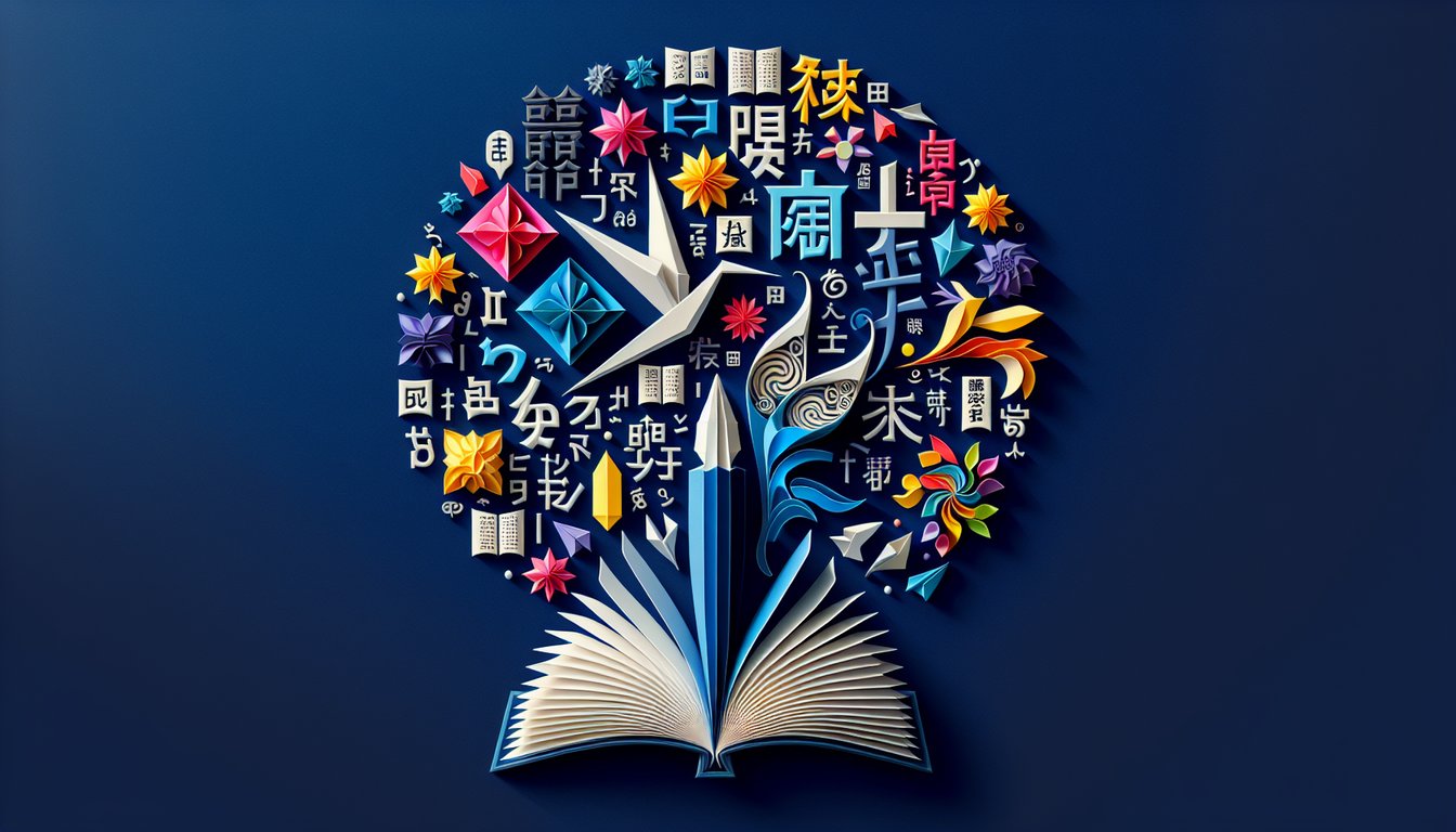 3D voxel art illustrating the Japan Lit in Translation II course content