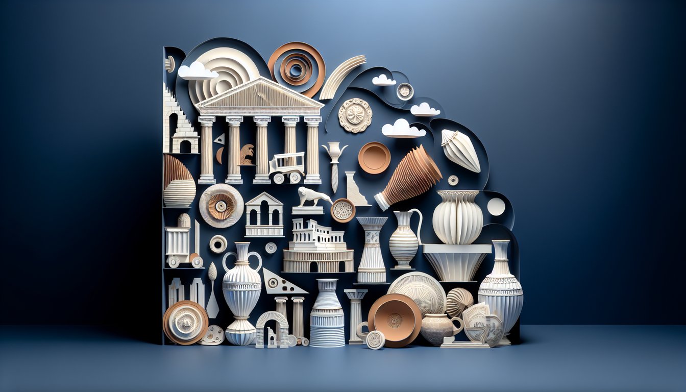 3D voxel art depicting The Archaeology of Italy course content
