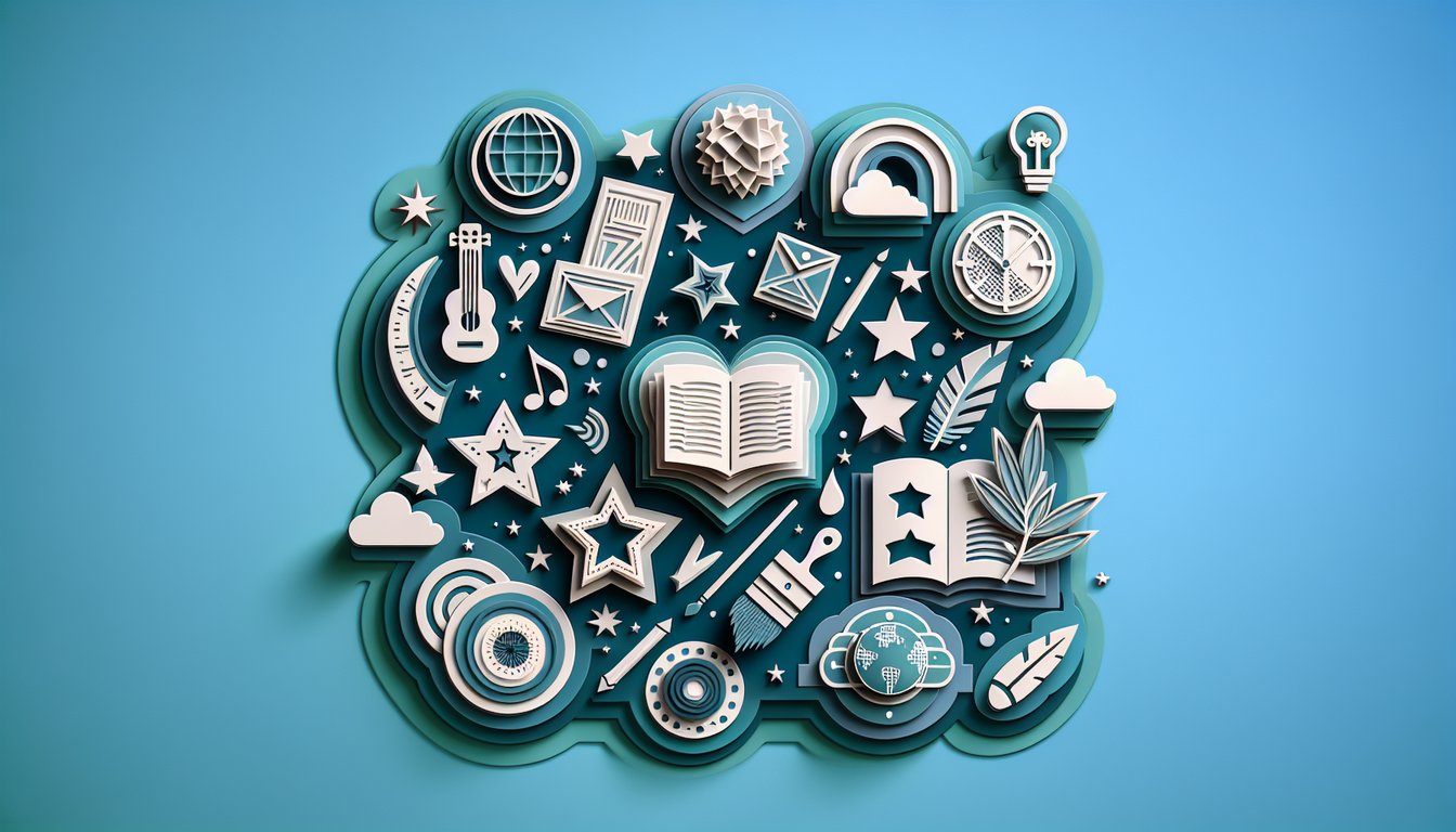 Paper art illustration for a celebrity boyfriend quiz on a teal background