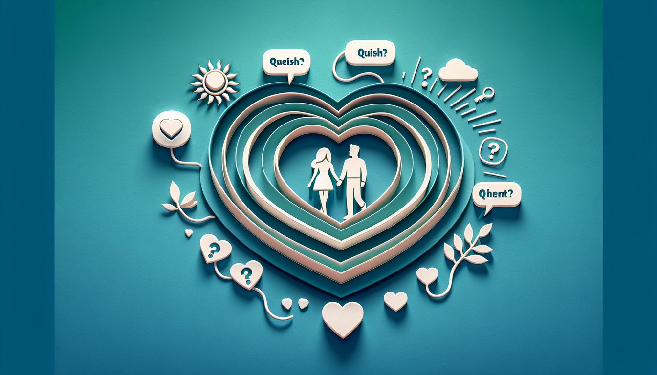 Paper art illustration for soulmate compatibility quiz on teal background