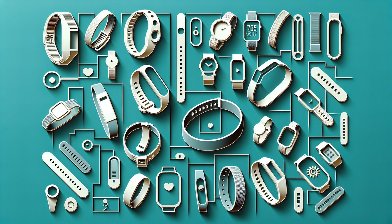 Paper art illustration for Fitbit quiz promoting discovery of ideal tracker model on teal background