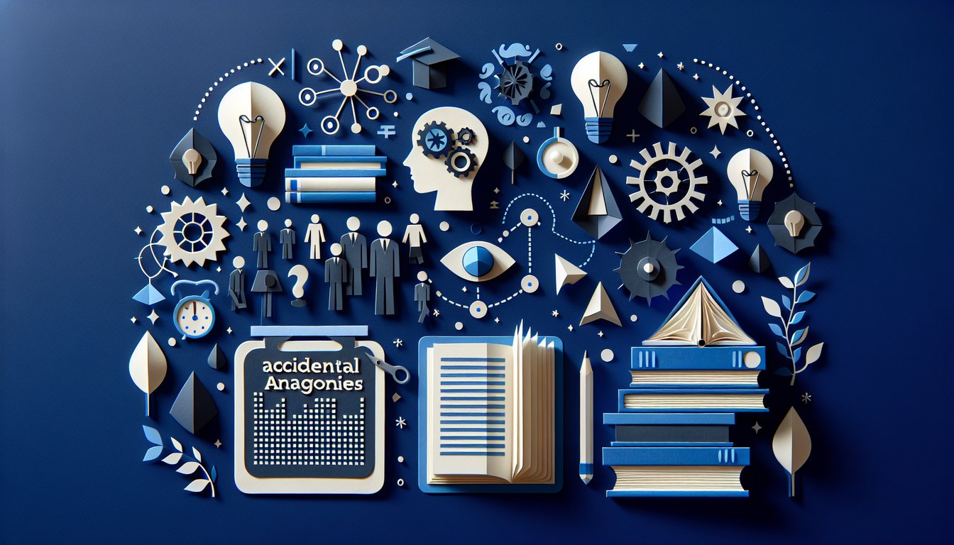 Paper art promoting Accidental Analogies trivia quiz for high school students verbal reasoning skills