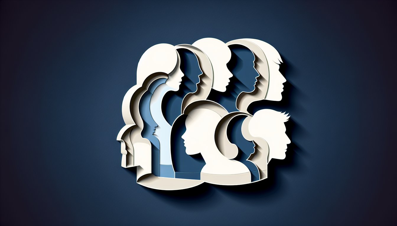Paper art illustration of three cartoon kids on dark blue background promoting Diary of a Wimpy Kid character quiz