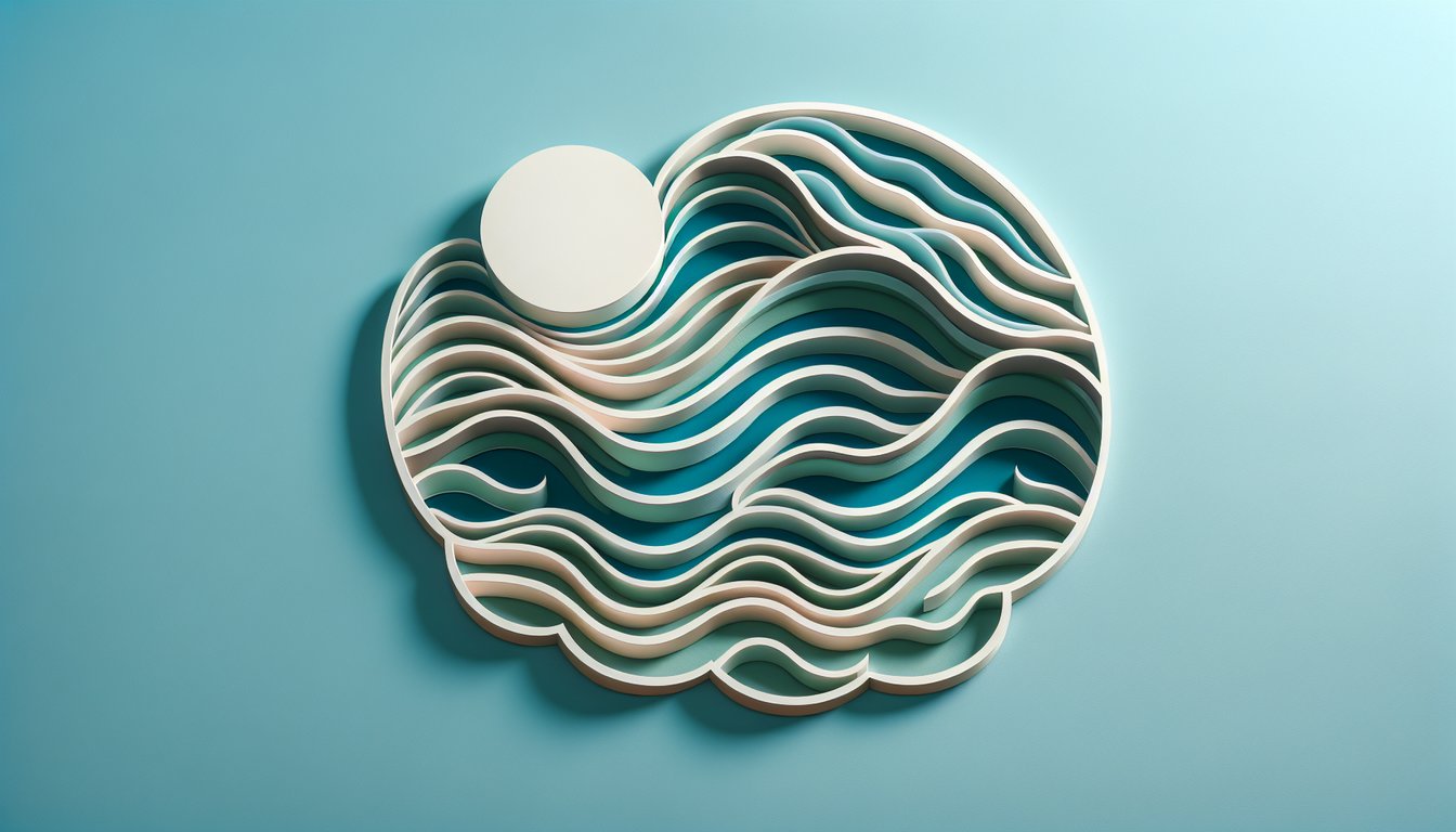 Paper art illustration for LOreal logo quiz on a teal background