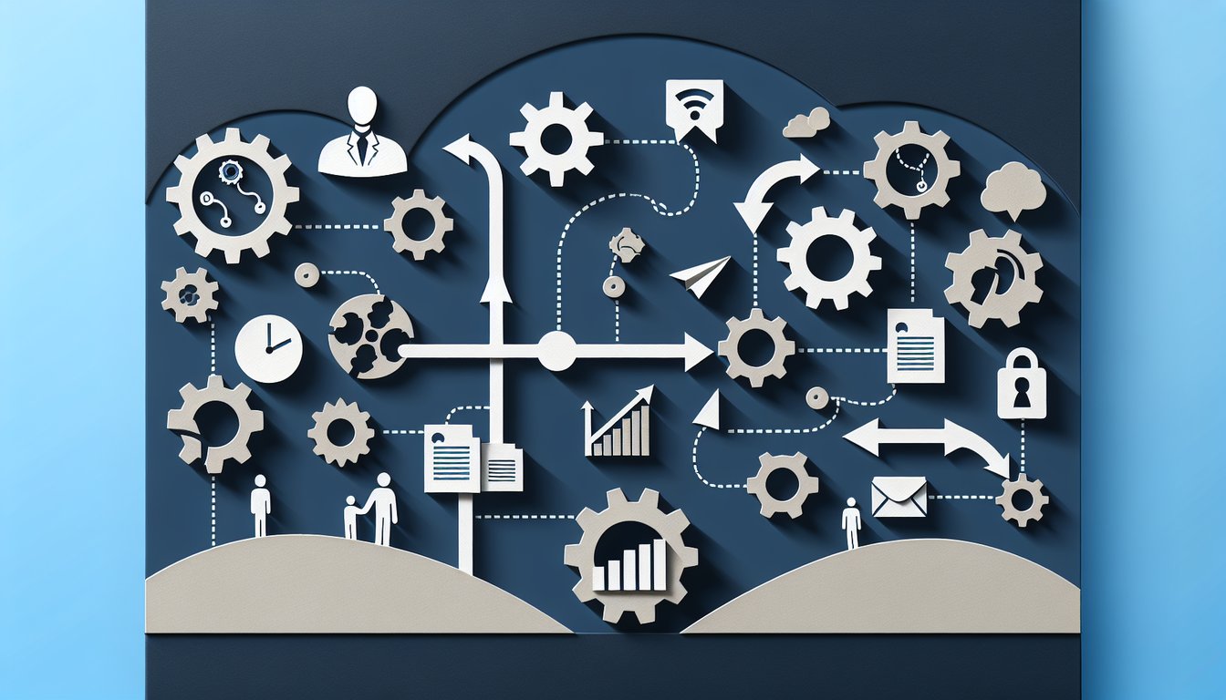 3D voxel art illustrating the concept of Operations Management course