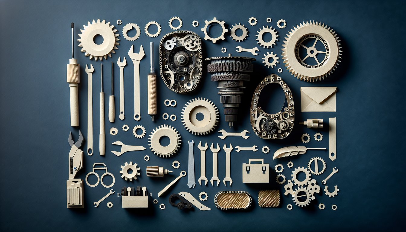 Colorful paper art representing a quiz on Automatic Transmission Technician Knowledge Test