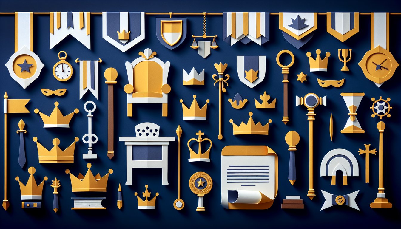 Colorful paper art design for a World Leaders Identification Quiz.