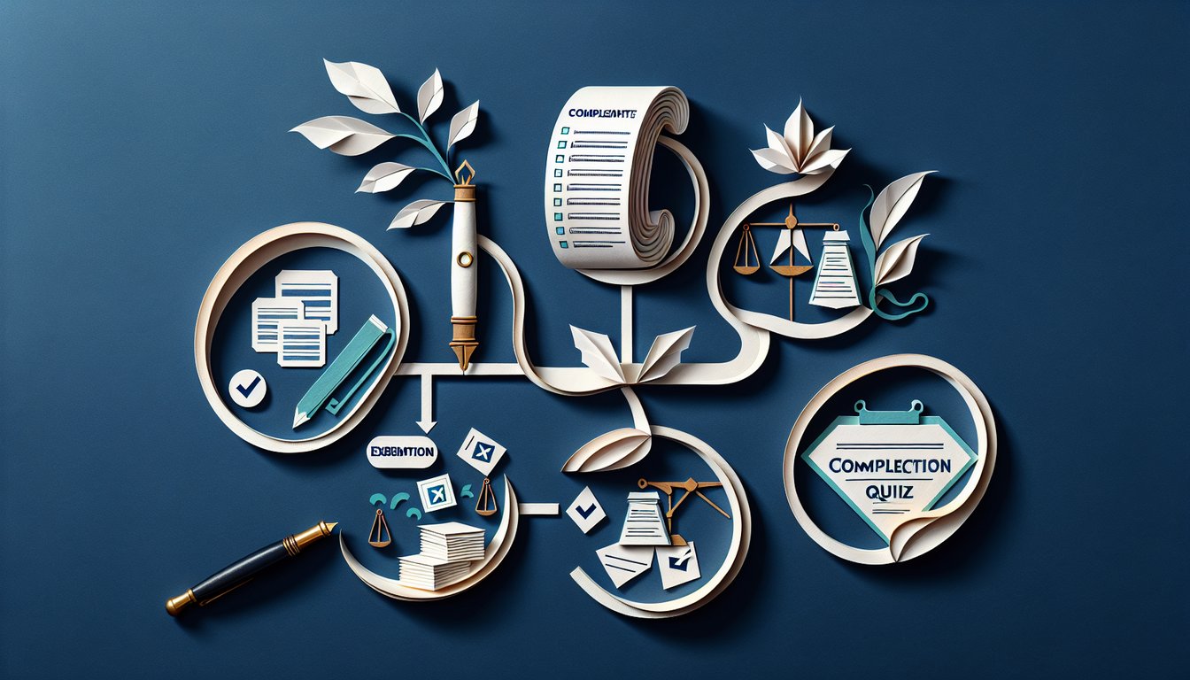Colorful paper art depicting a trivia quiz on Issuer Exemption Compliance
