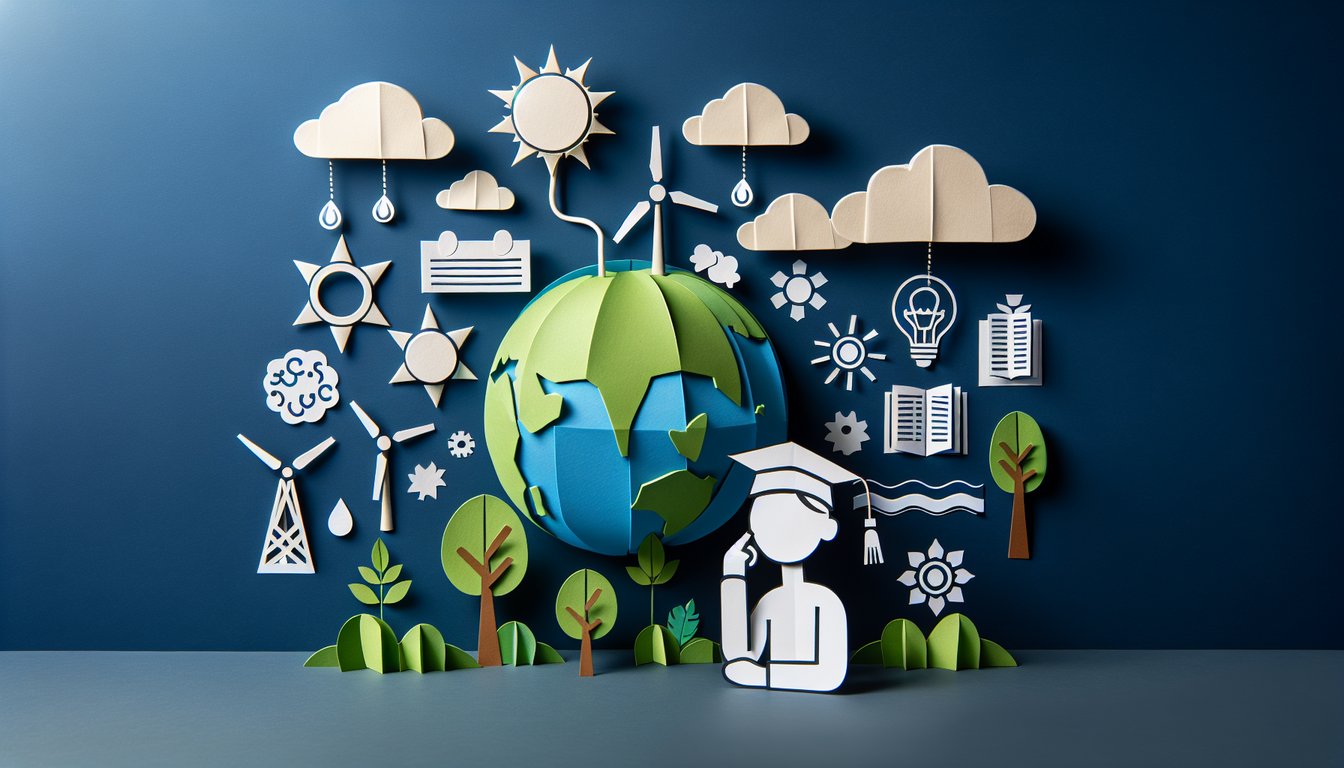 Paper art representing a trivia quiz for AP Environmental Science students