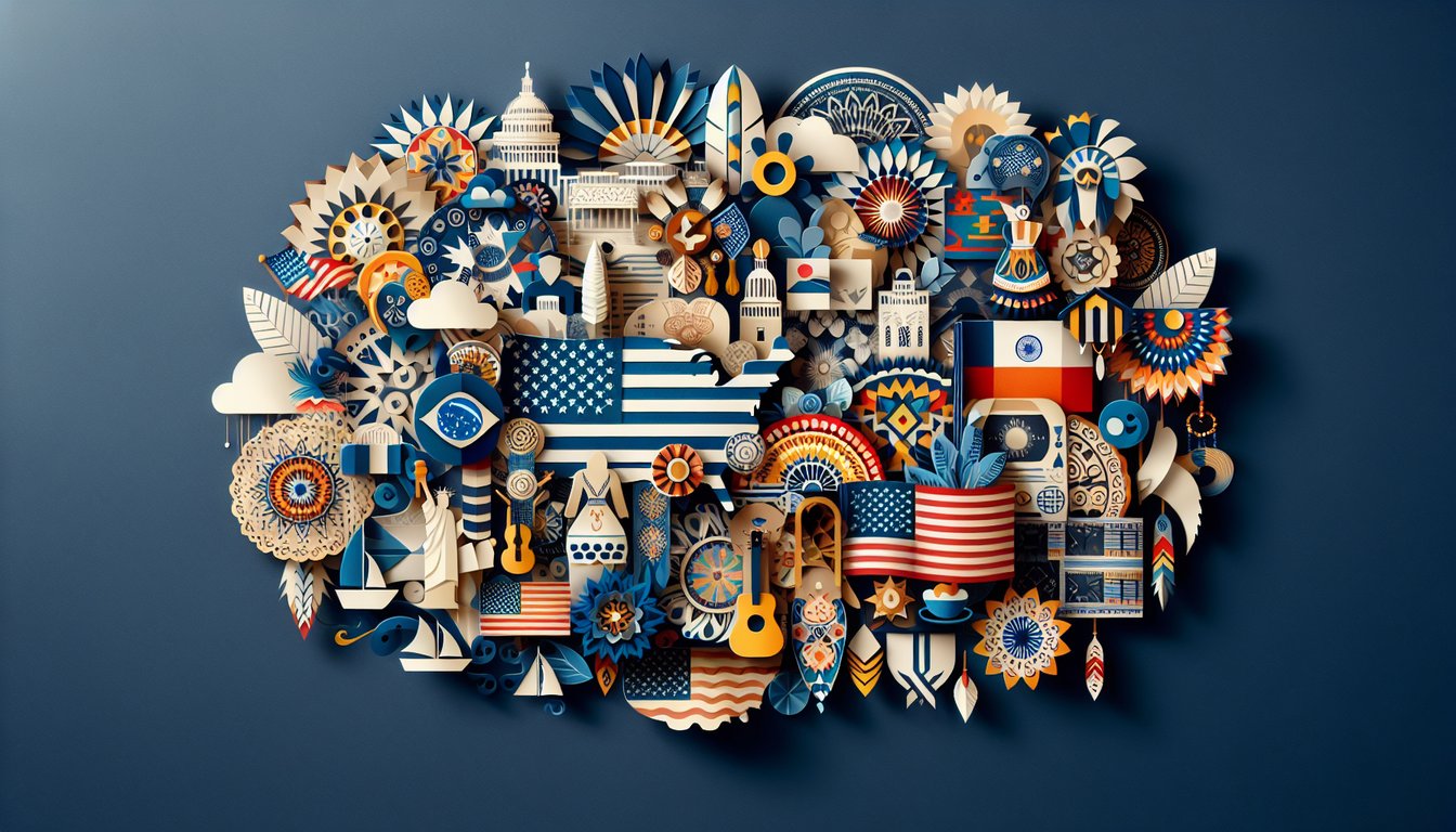 3D voxel art representing the US Racial and Ethnic Politics course