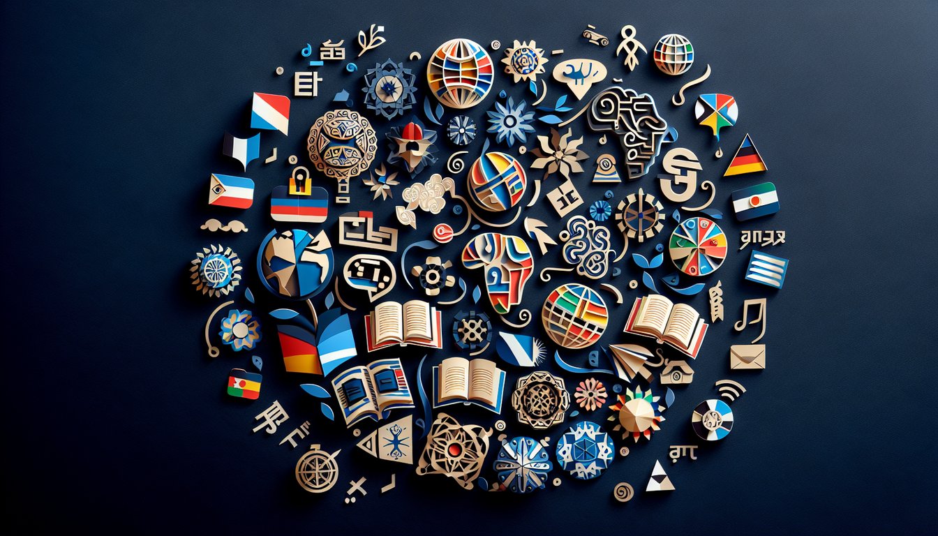 3D voxel art representation of the course Language Varieties, Cultures and Learning