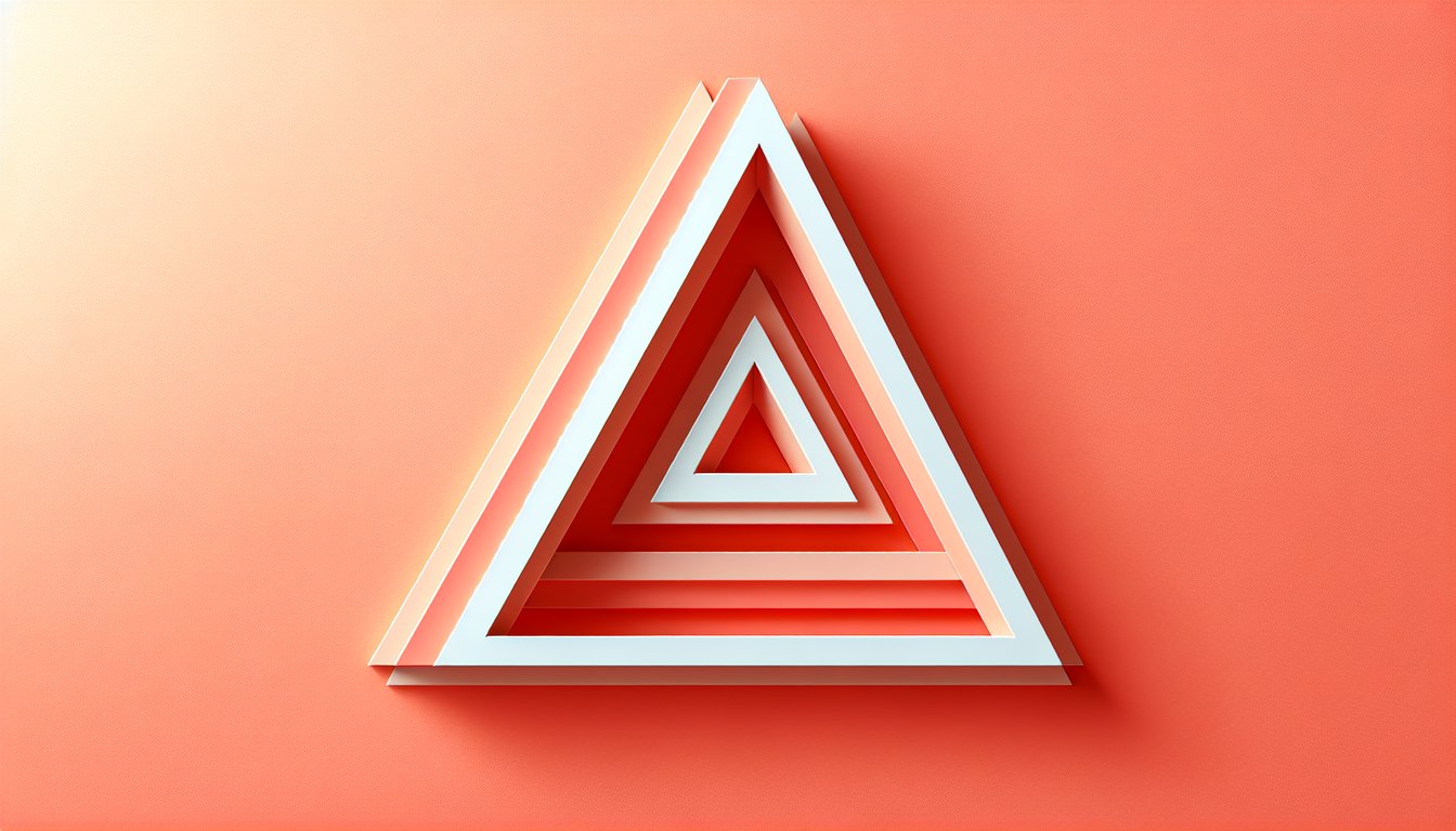 Paper art layered triangles on coral background with text unit 5 practice test similar triangles answers