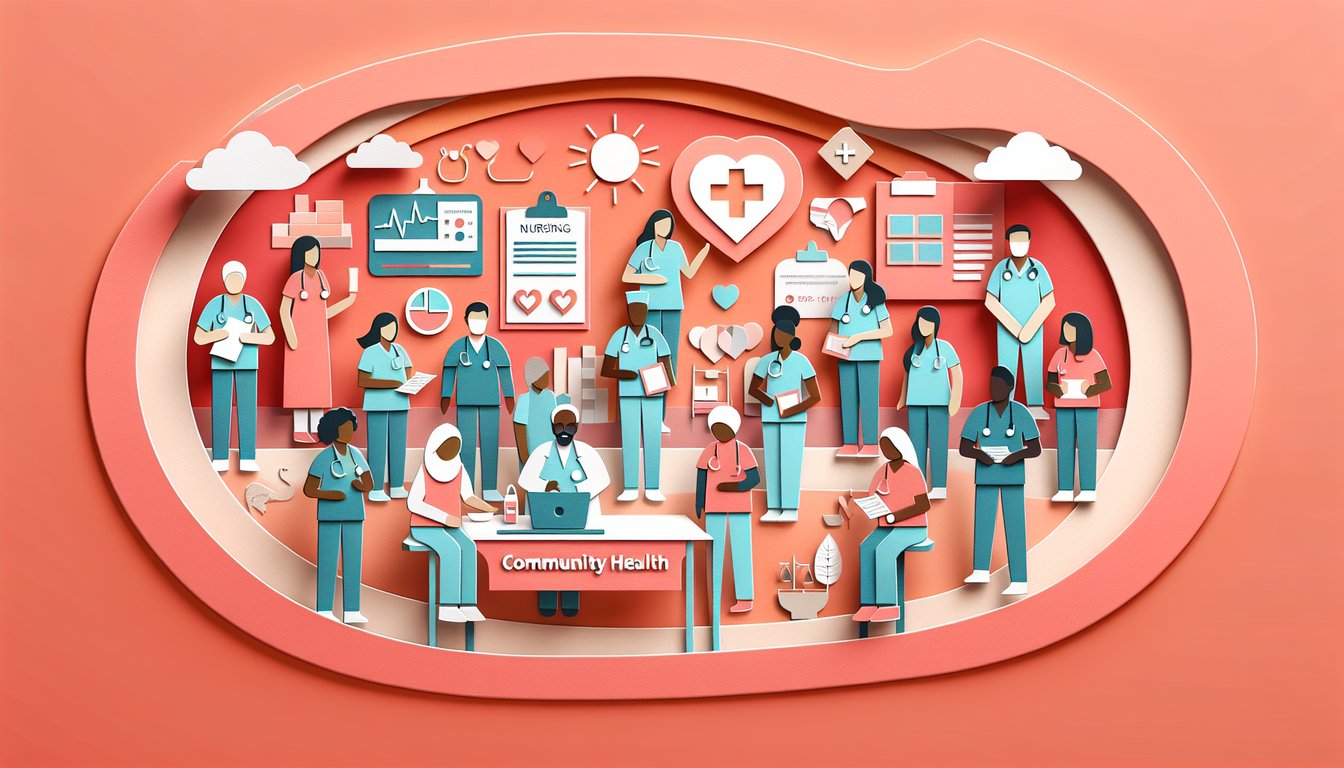paper art style illustration of nurse holding clipboard checklist and stethoscope on coral background for PNLE Part 3 quiz