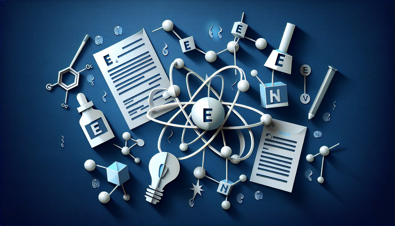 Paper art promoting the Electron and Molecule Magic quiz for high school chemistry students.