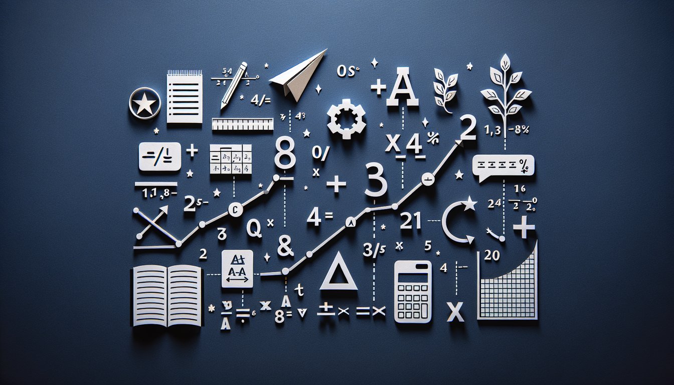 Colorful paper art promoting a Chapter 2 Brain Boost practice quiz for high school algebra students.