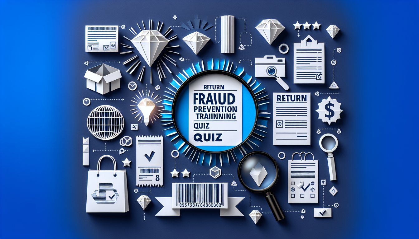Colorful paper art for a fun quiz on Return Fraud Prevention Training