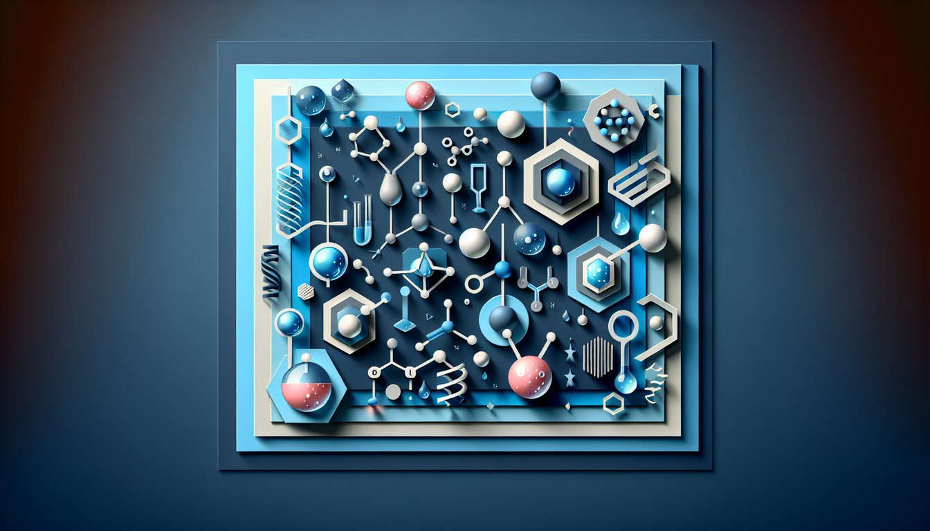 Paper art illustration for chemistry quiz on Ionic, Covalent, Metallic Bonds on dark blue background