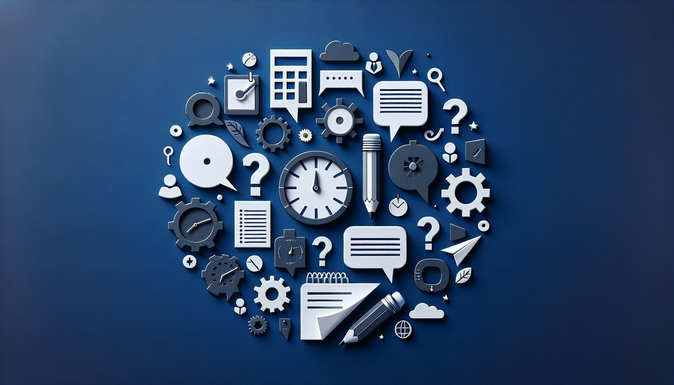 Colorful paper art depicting a quiz on Employee Brand Knowledge