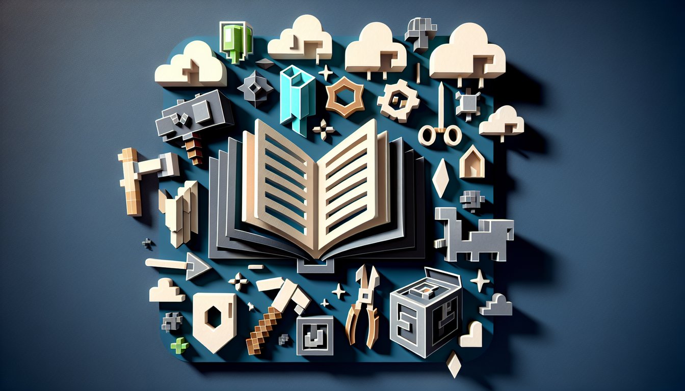 Minecraft themed paper art illustration promoting a free quiz on dark blue background