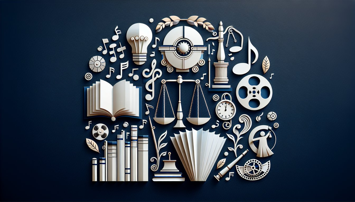 Interactive quiz art for high school students studying copyright law